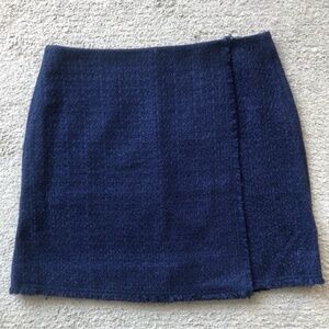 RW&CO. Navy Blue Tweed Mini Skirt